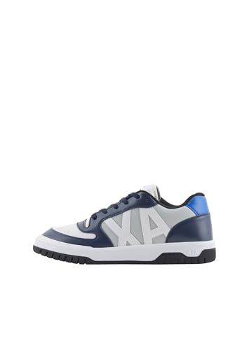 Armani Exchange Herren Duck Sneaker, Navy+Grey, 44 EU