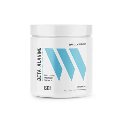 Swolverine Beta-Alanine | CarnoSyn, Instant-Release Amino-Acid, Delays Muscle Fatigue, Increases Muscular Endurance, Unflavored, 5g Per Serving, 300g (60 Servings)