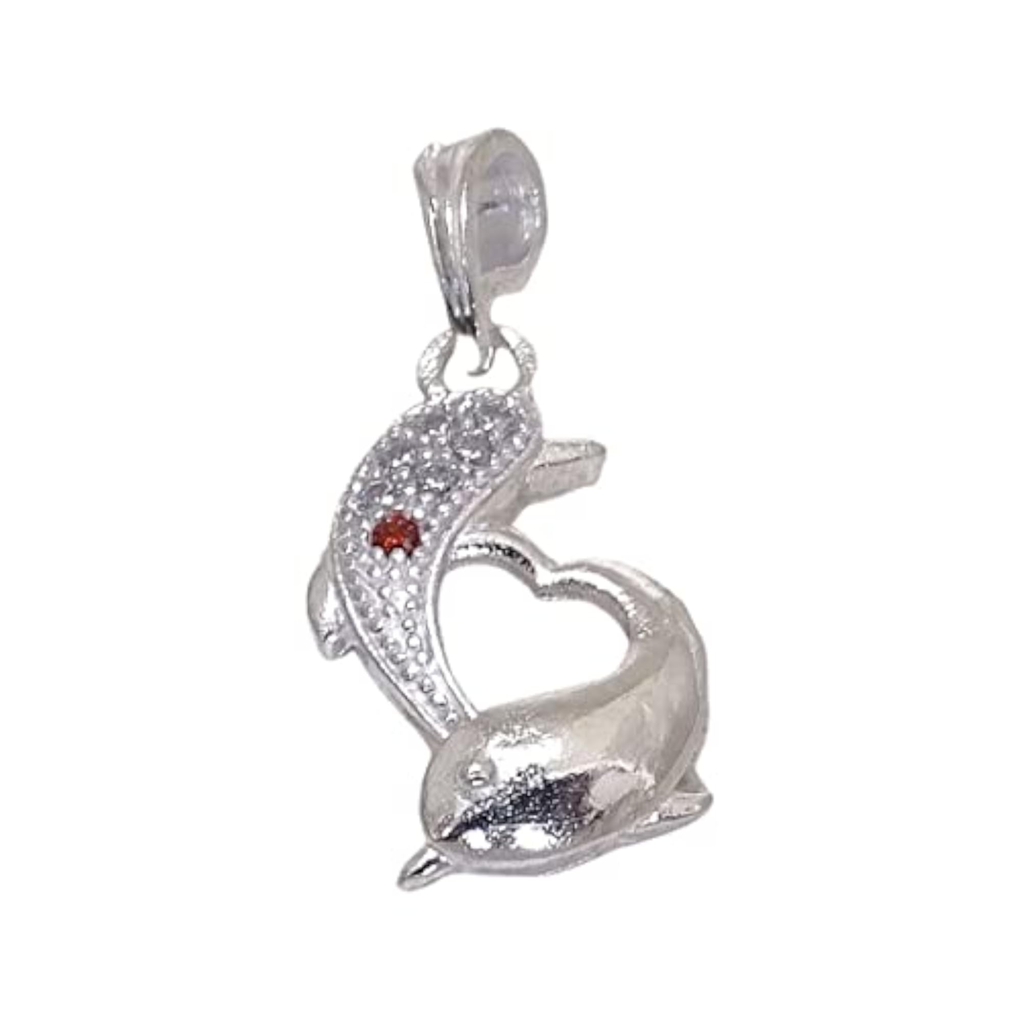 Pure Silver Dolphin Pendant Locket, Single
