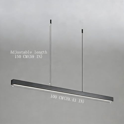 Image of Battery Operated Pendant Light Over Kitchen Island, Black Rechargeable Chandelier With 9 Colors Wireless Dimmable Remote Control,39.4 In Pendant Lights Fixtures For Kitchen,living Room,Dining Table