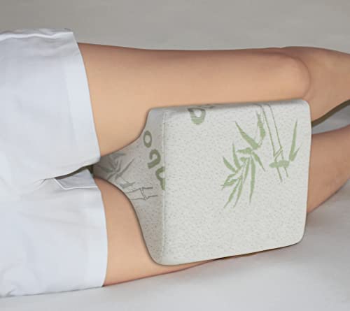 Intevision Memory Foam Knee Pillow For Side Sleepers, Body Positioner Pillow, Leg Spacer Pillow With Bamboo Cover #TOP2