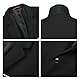 KUDORO Herren Anzüge 2-Teilig Slim Fit für Hochzeit Business Eine Knöpfe Herrenanzug Sakko Hose(Schwarz,M)