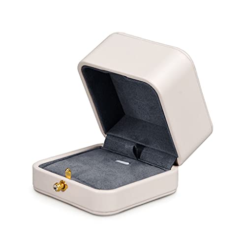 Bijoux présentoir boîte de rangement en cuir pour bague et pendentif