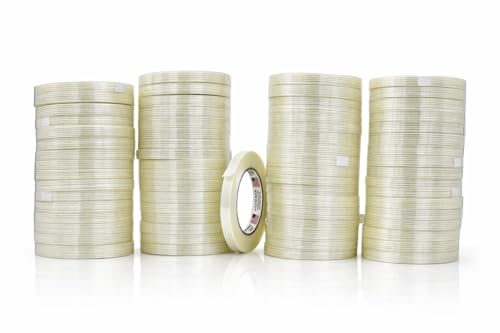 Image of MAT Commodity Grade Fiberglass Reinforced Filament Strapping Tape - 1 /2 in. Wide x 60 yds. (Pack of 72) Filaments Run Lengthwise