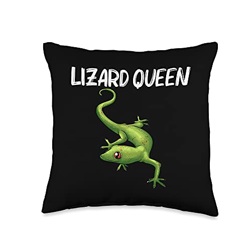 Cool Lizard Reptile Throw Pillow for Women and Mom