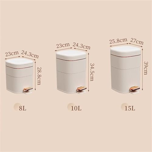Caneca de Basura Plástica Retro con Tapa Suave 8-15 L miniatura 2