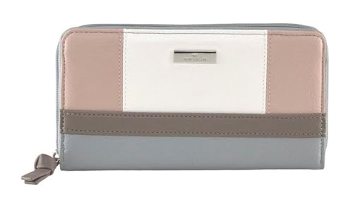 TOM TAILOR Juna Damen Geldbörse Portemonnaie Reißverschluss Groß Rosa