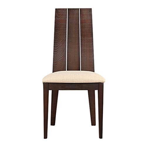 Image of HomeTown Carlton Solid Wood Dining Chair Set of Two in Burn Beech Colour