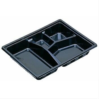使い捨て弁当箱 透明 黒 中型 Amazon.co.jp: KS－28黒透明 （平）蓋セット 50入 弁当容器