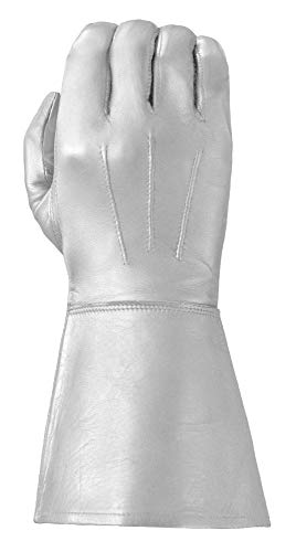 Tough Gloves Enforcer Unlined Leather Gauntlet, TD650HP White Size 9