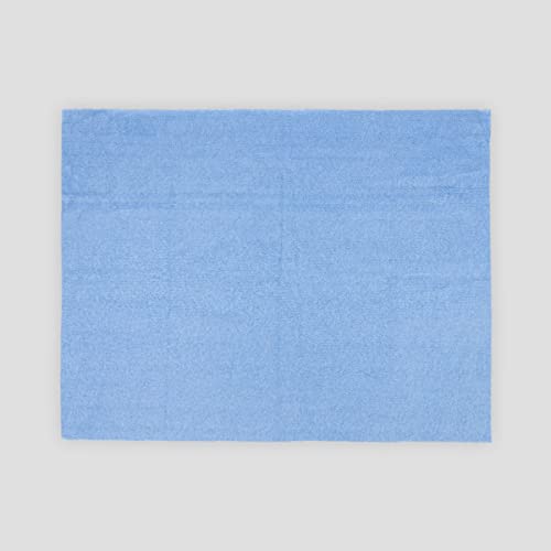 Kit 10 Panos De Flanela De Microfibra 50x70cm Multiuso Super Absorção (Azul)