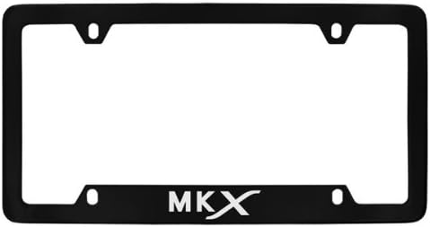 Lincoln MKX Black Coated Metal Bottom Engraved License Plate Frame Holder