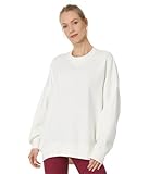 Beyond Yoga Women's LuxeFleece Oversized Sweatshirt, Fresh Snow, Large