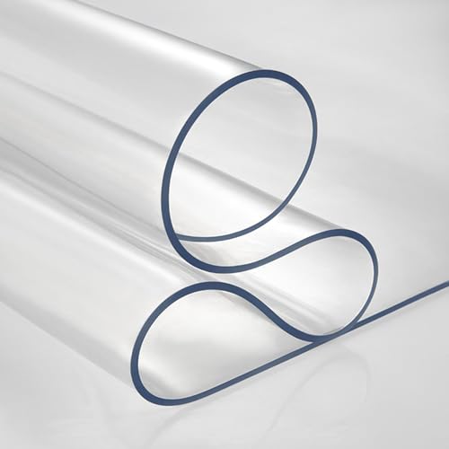 クリアチェアマット ハードフロア用 - 厚さ1mm ハードウッドプロテクター 傷防止 オフィス&キッチン デスク下マット サイズ80x80cm 床保護 (幅30-160cm 高さ30-260cm)