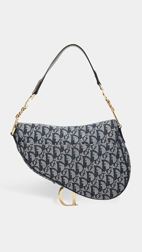 Dior Women's Pre-Loved Navy Trotter Saddle Bag3