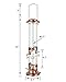 iBorn Metal Bird Feeders Metal Bird Feeder Copper for Outdoors Hanging All Copper Finishing 15 Inch 4Port(Seed is not Included)