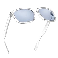 Clear Frame Mirrored Silver Lens