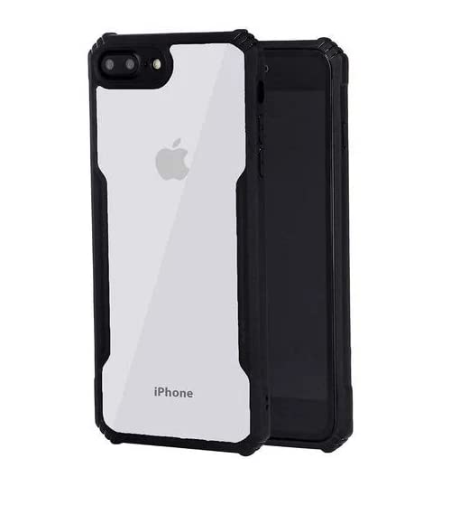 Amazon Brand - Solimo Thermoplastic Polyurethane 360 Degree Protection Black Border Back Cover for Apple iPhone 8 Plus | iPhone 7 Plus - Black (B0BF12194Y) Amazon Price History, Amazon Price Tracker