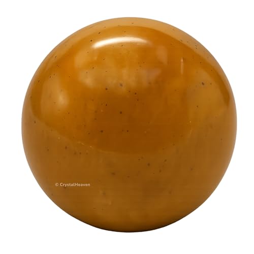 Image of Certified Yellow Jasper Crystal Ball for Meditation - Premium Crystal Vastu Items for Home and Feng Shui Items for Good Luck - Ideal for Pooja Supplies and Spiritual Practices (2 inch Inch)