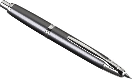 Pilot Vanishing Point Collection Refillable & Retractable Fountain Pen, Gun Metal Gray Barrel With Rhodium Accents, Blue Ink, Fine Nib (60433) #TOP2