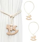 2 ferma tende cavallo legno nordico, design regolabile, legno premium, robusti e raffinati...