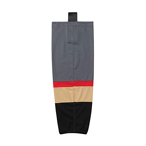 Meias de hóquei de gelo EALER HS100 Series Team Color Dry Fit, Xw059#grey, XSmall(20-22inch)