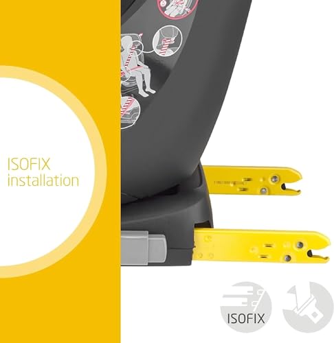 Maxi-Cosi RodiFix AirProtect High Back Booster Seat, 15 - 36 kg, 3.5 - 12 Years, Reclining ISOFIX Car Seat, Adjustable Headrest/Backrest, Extra Side Protection, Quick & Easy Buckle-up, Authentic Black - Image 4