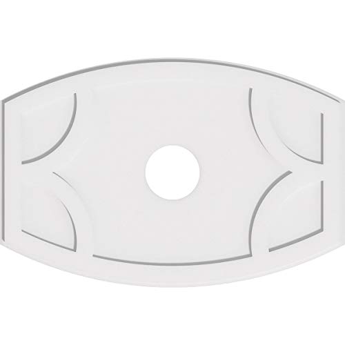 Image of Ekena Millwork CMP38X25KY-06000 Kailey Architectural Grade PVC Contemporary Urethane Ceiling Medallions 38 inchW x 25 3 /8 inchH x 6 inchID x 20 1 /2 inchC x 1 inchP