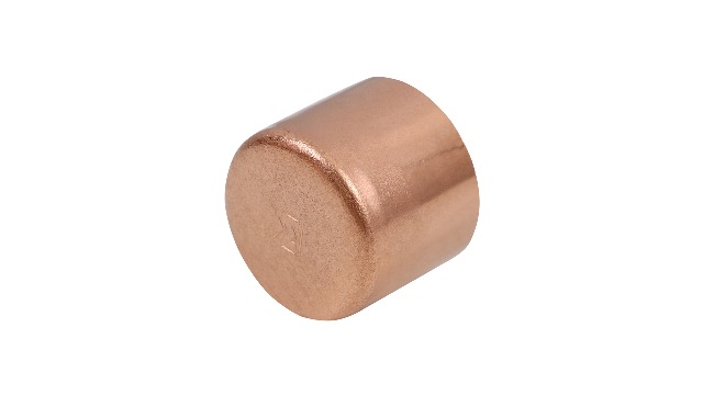 50-Pack 1/2-Inch Copper End Caps - Lead-Free Sweat Solder Plumbing Fittings