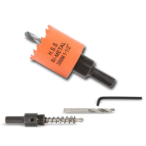 VIKITON 1-1/2 inch Hole Saw for Wood Metal Plastic & Drywall with Arbor