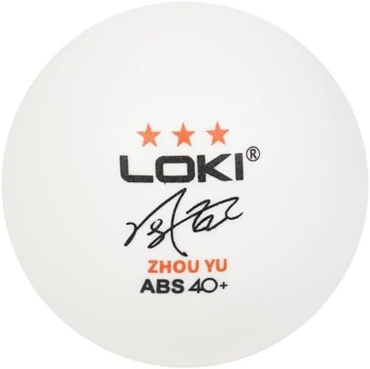 ABS 40+ Table Tennis Balls, 3-Star Professional, White, Pack of 50