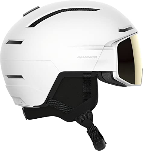 Casco Salomon Driver Pro Sigma White visera Sol B blanca protección esquí snowboard 3