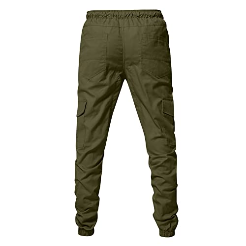 DuDubaby Men's Casual Pants Fashion Cargo Pant Work Tapered Stretch Athletic Joggers Sweatpants Trousers with Pockets2