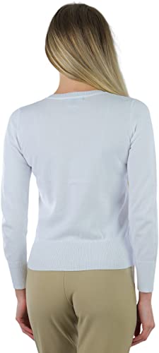 Image of ToBeInStyle Women's Long Sleeve Button Down V-Neck Cardigan