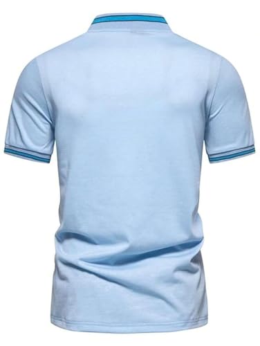Image of Men's Solid Cotton Rich Polo T Shirt | Collar Tshirts | Half Sleeves | Plain-Regular Fit (Available in Plus Size and Combo Pack of 2)