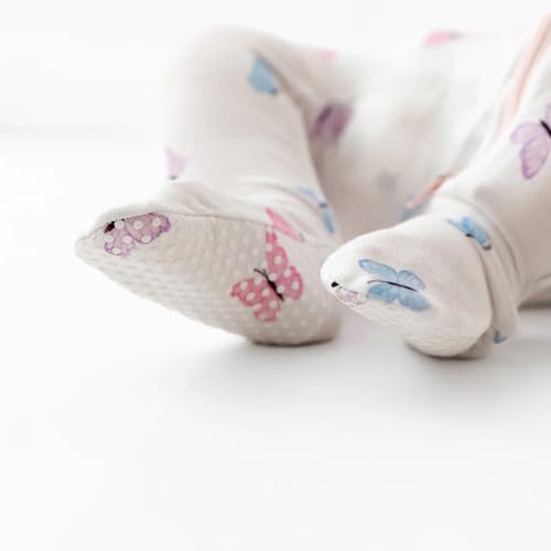 Image of Bamboo Little Soft Baby Footie Pajamas, Baby Clothes, Newborn Sleepers, 95% Viscose and 5% Spandex, 0-24 Months