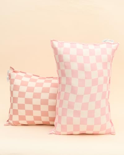 Image of ALVABABY Toddler Pillowcases Stretchy Soft Fit 13 inchx 18 inch or 12 inchx16 inch Kids Pillow Cover Envelope 2 Pack for Girl Boy Travel