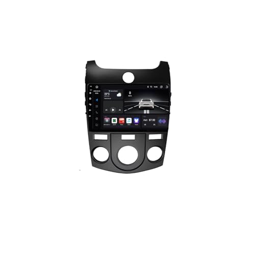 Radio Pantalla táctil de 9 Pulgadas 2 DIN para Coche Android 15 CarPlay Android Auto BT5.0 WiFi/4G SWC EQ GPS IPS cámara de visión Trasera(B5 8+256G) para KIA Forte Cerato 2 TD 2008-2013
