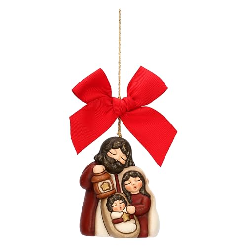 THUN - Addobbo natalizio Sacra Famiglia in ceramica, maxi -