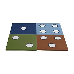 ECR4Kids SoftZone 123 Look at Me Activity Mat, Folding Playmat, Earthtone