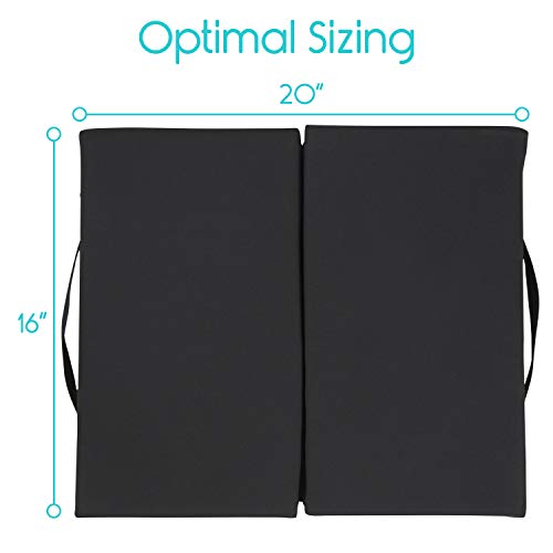 Vive Folding Wheelchair Cushion - Stadium, Car, Office Chair Seat Cushion - Portable Coccyx Orthopedic Pad For Mobility Transport -Comfort Support Pillow For Sciatica, Lower Back Pain Relief, Tailbone #TOP5