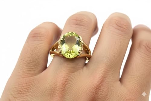 Image of 55Carat Choose Your Color Genuine Stone Ring 18K Gold Plated Oval Handmade Jewellery for Gift Sizes 4-13