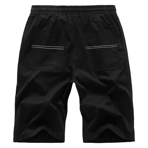 Akuvol Men'S Hiking Cargo Shorts Drawstring Shorts With Multiple Pockets Golf Camping Outdoor Summer Beach Shorts Black Us 36 thumb #4