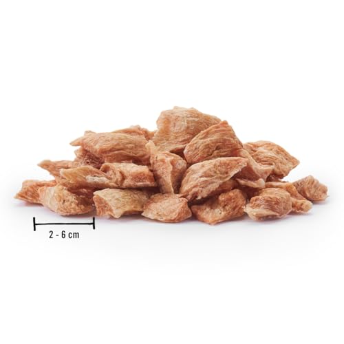 Dogs'n Tiger – Leckere Stückchen Hundeleckerlis aus 99% Fleisch + 1% Leinsamenöl – Hundesnack ohne Zucker, Getreide & künstliche Aromen (gefriergetrocknete Hähnchenbrustfilet | 4 x 80 g)