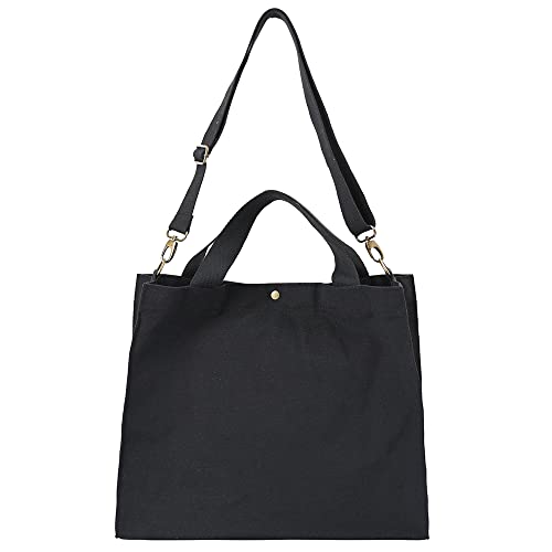 Bolso cruzado grande de lona resistente para mujer miniatura 3
