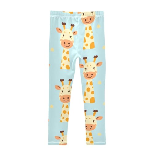 Happy Giraffe Girls Leggings,Workout Leggings for Girls Toddler Athletic Legging Size for 3-10T2