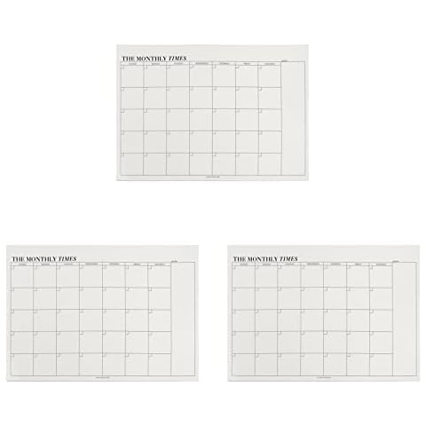 HAKZEON 3 Pack 245 x 175mm Daily Weekly Monthly Planner with 180 Sheets,Undated Calendar Desktop or Wall Organiser Planner to Do List Notepad for Priorities, Tasks, Notes Cover