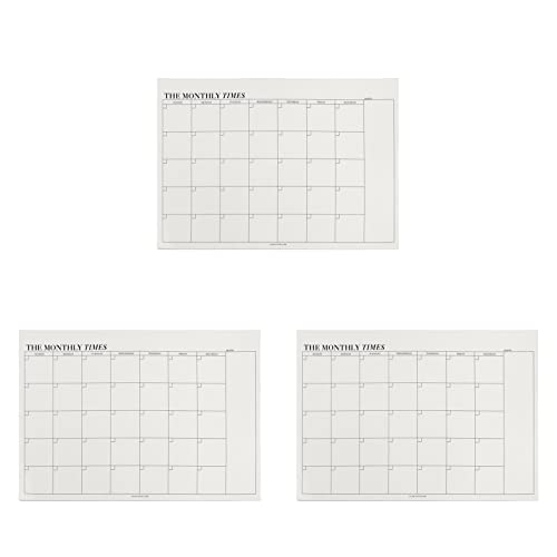 HAKZEON 3 Stück 245 x 175 mm Tages-Wochen-Monatsplaner mit 60 Blättern zum Abreißen, undatierter Kalender, Schreibtisch- oder Wand-Organizer, Planer, To-Do-Liste, Notizblock für Aufgaben, Notizen Cover