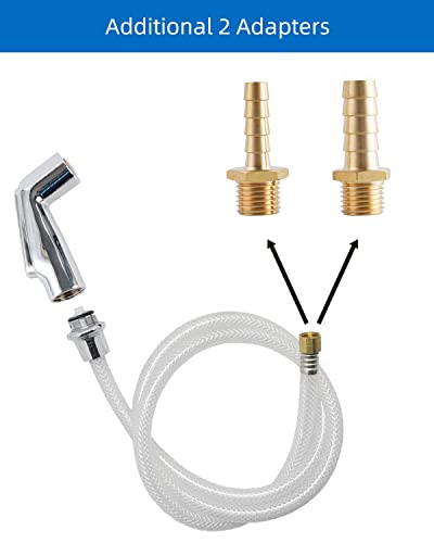 Kitchen Sink Side Sprayer With Quick Side Connector Compatible With Moen Faucet Sprayer Replacement, Kitchen Sink Faucet Sprayer Attachment With Water Hose/Holder, Chrome #TOP5