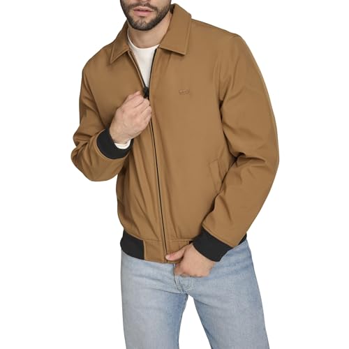 Image of Levi's Men's Men's Lightweight Softshell Varsity Rib Knit Bomber Jacket